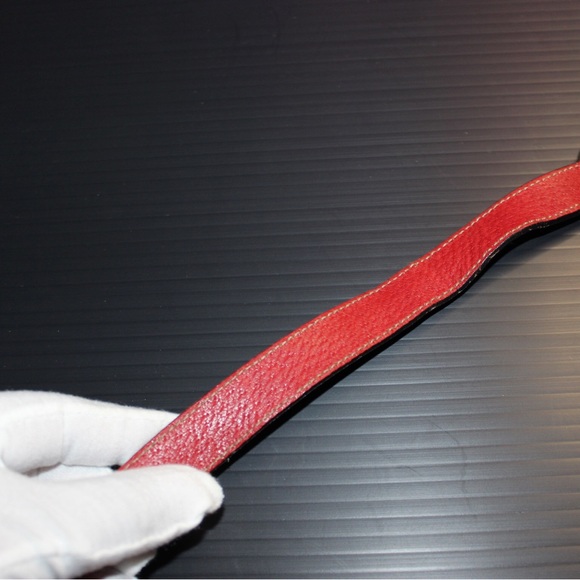 Gucci canvas tote with red leather and gold hardware - Picture 10 of 16